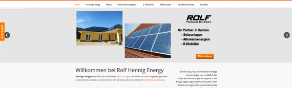 Hennig Energy Internetauftritt online